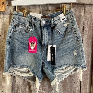 Judy Blue Rigid Front Stretch Back Denim Shorts
